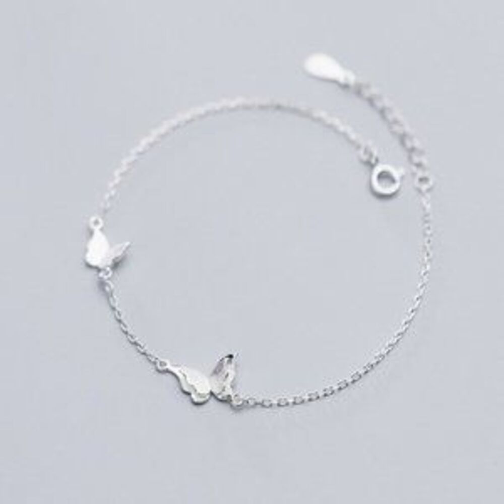 NEW 925 Sterling Silver Butterfly Bracelet K